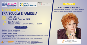 Adolescenti tra Scuola e Famiglia – Prof.ssa Maria Rita Parsi